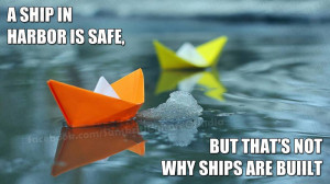 Don't seek safe harbor, learn to ride the waves.