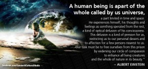 A human being is a part the universe